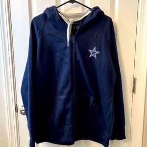 Dallas Cowboys women’s extra large navy jacket with hood. Never worn.